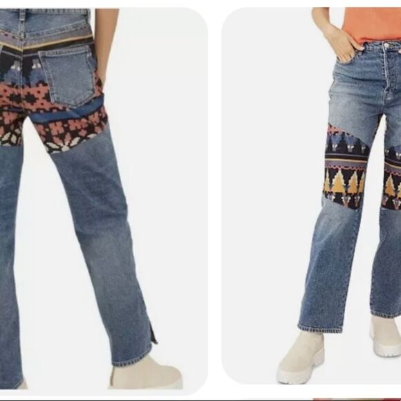 FREE PEOPLE Women’s Rocky Mountain Straight Leg Jeans jeans 24 NWOT. 
$170 - Picture 2 of 12